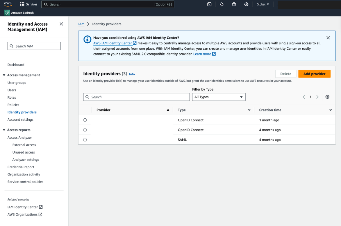AWS Identity Provider