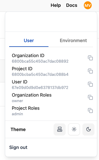User Info